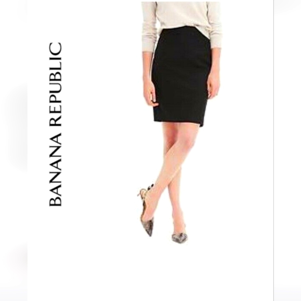 Banana Republic Classic Black Pencil Skirt Size 10,#S/423459-00, NWT
